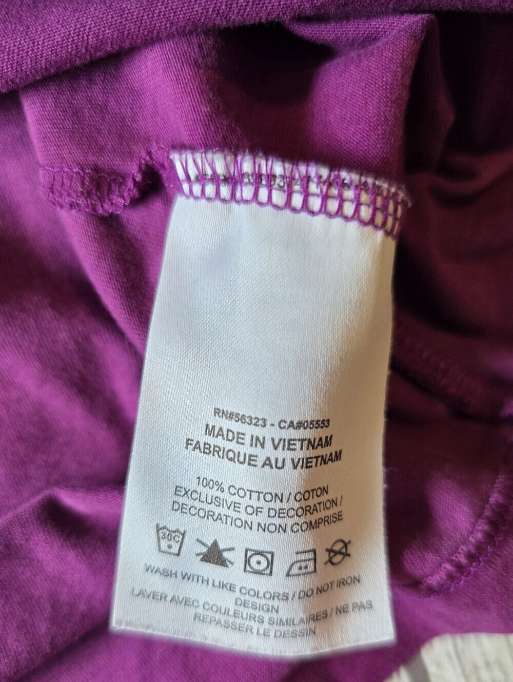 The Nike Tee Women's Size 1X Long Sleeve Plum Spellout Cotton Active Casual - Picture 5 of 7
